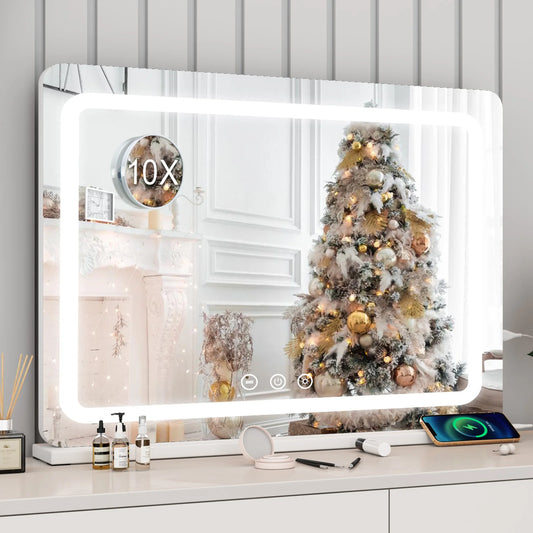 Led Bathroom Mirror 80x55cm Wall Mounted Touch Control