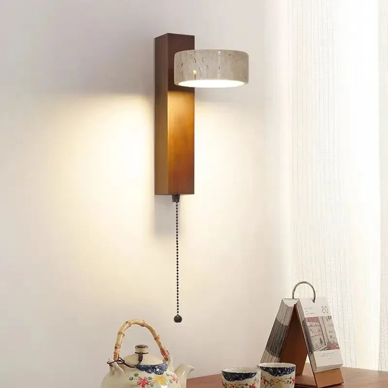 Spanish Natural Limestone Double-Sided Wall Lamp Creative