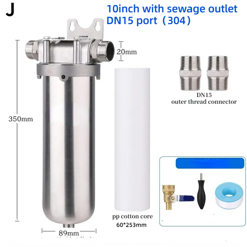1pc 304/316 Stainless Steel Prefiler Water Filter Industrial