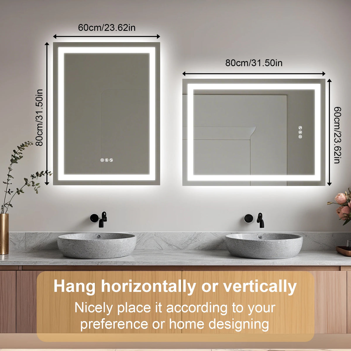 Led Bathroom Mirror Tempered Glass Mirror Bluetooth Colors