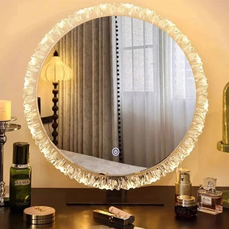 43x50cm Smart Led Sunflower Vanity Makeup Mirror Desktop