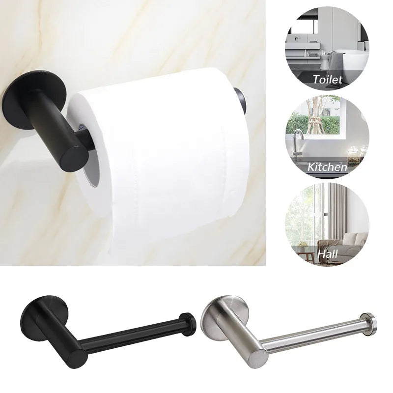 304 Stainless Steel Bathroom Matte Black Toilet Paper
