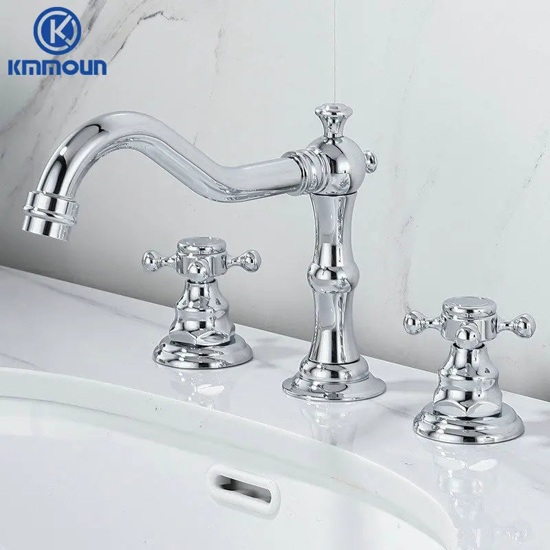 Kmmoun Fixed Spout Bathroom Basin Faucet Hole Deck