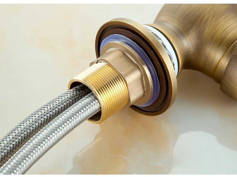 Bathroom Sink Faucet Antique Bronze 360 Degree Turn