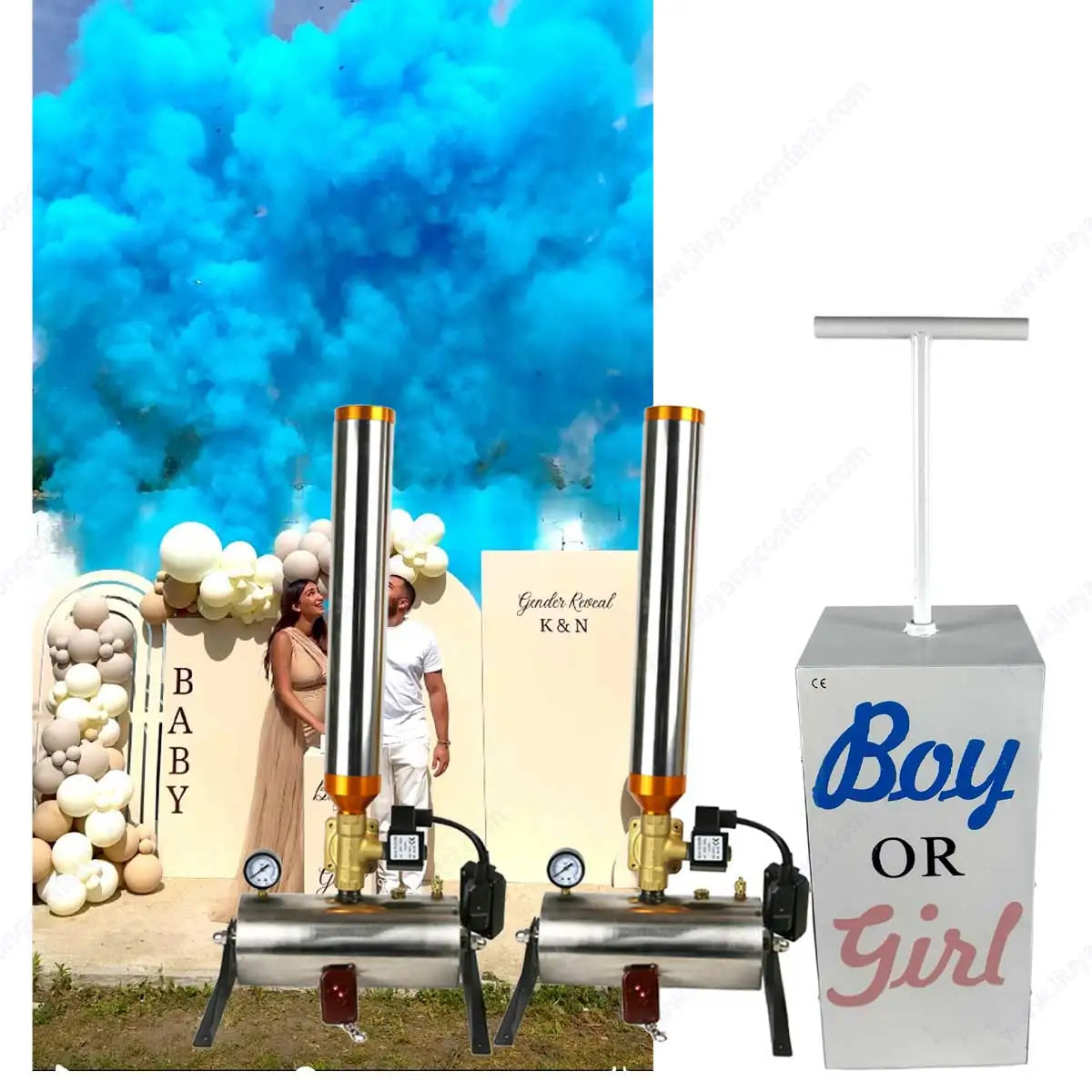 Tnt Gender Reveal Electric Cannon Confetti Color Smoke