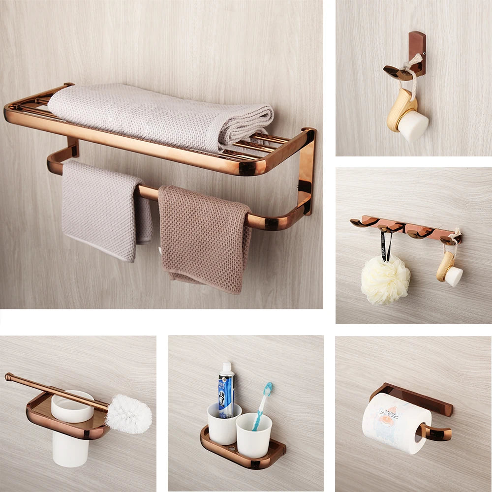 Zappo Rose Gold Wall-Mounted Stainless Steel Clothes Hook