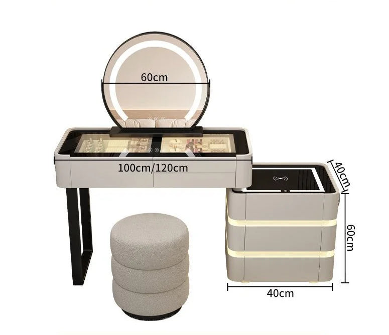 Modern Lighted Adjustable Extendable Bedroom Vanity Makeup