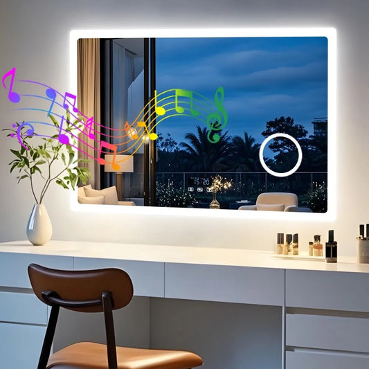 Led Bluetooth Bathroom Mirror 3x Magnifying Vanity Mirror