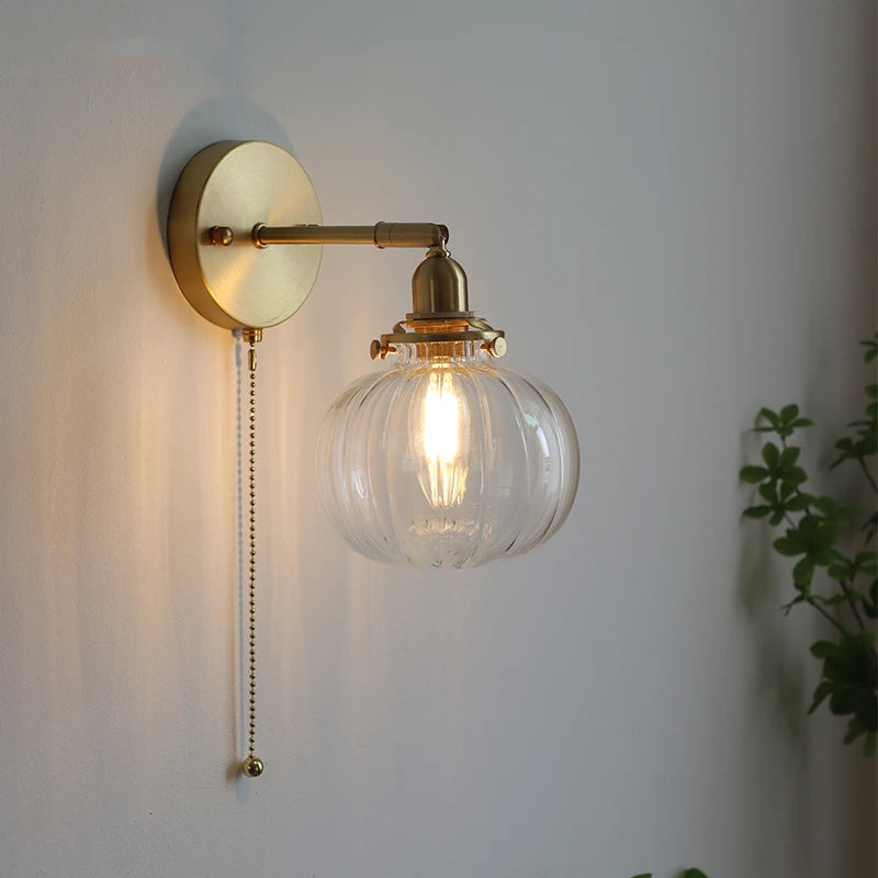 Iwhd Pull Chain Nordic Modern Wall Lamp Sconce
