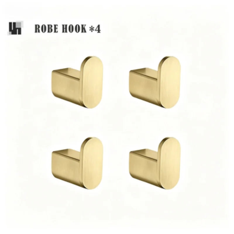 Brushed Gold Bathroom Toilet Brush Holder Toilet Paper