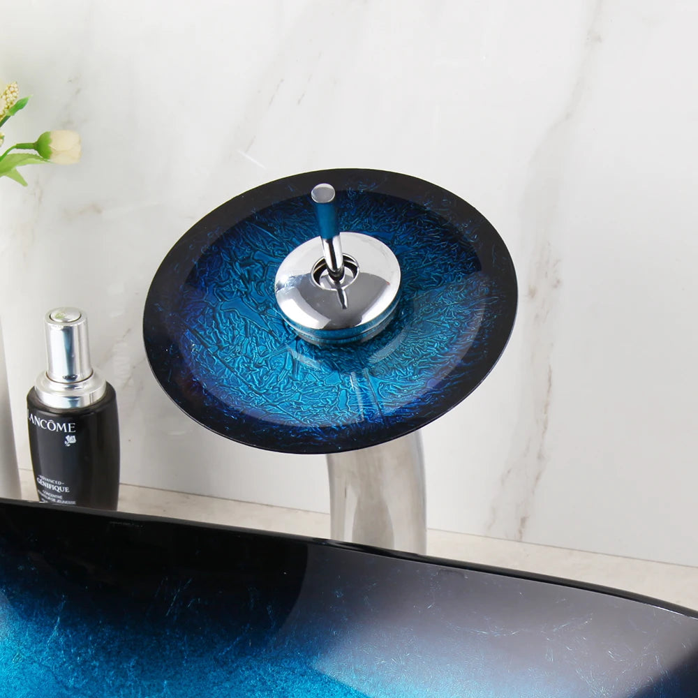 Kemaidi Bathroom Sink Countertop Basin Bowl Faucet Washroom