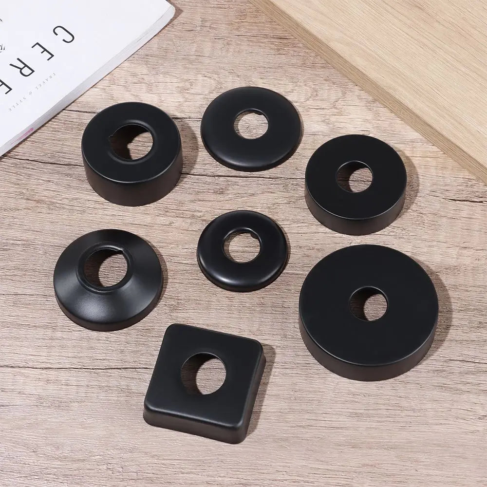 1pcs Black Shower Faucet Decorative Cover Chrome Finish