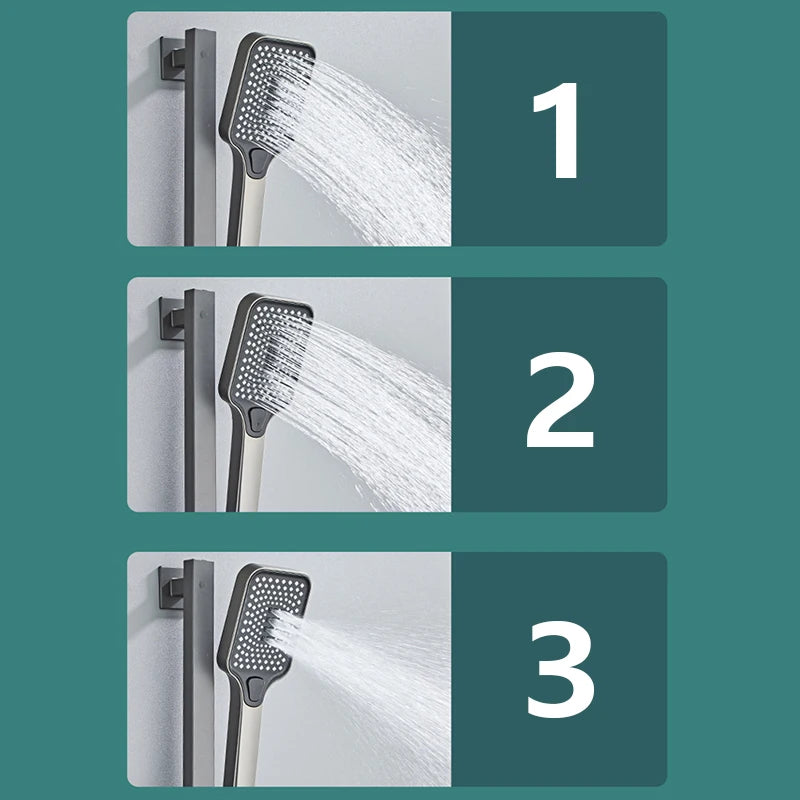 Design Gun Grey Bathroom Shower System Piano Keys