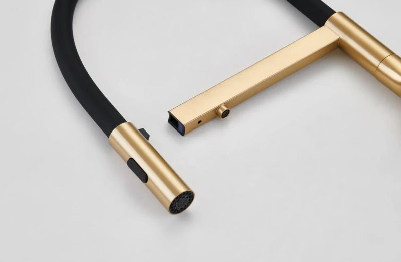 Brushed Rose Gold Brass Pull-Out Cold Water Hole