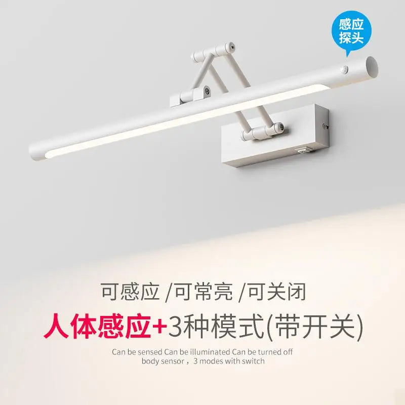 Motion Sensor Foldable Bathroom Mirror Wall Lamp Shower