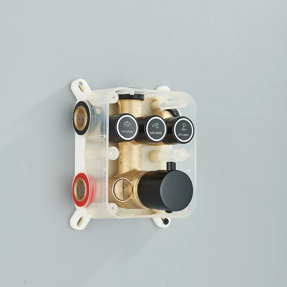 Luxury Thermostatic Shower Systems Big Rainfall Shower Concealed