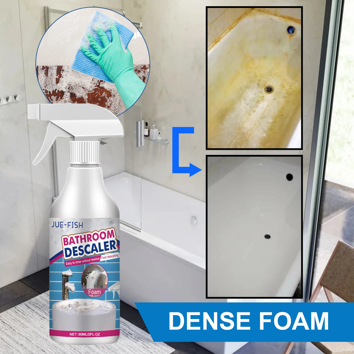 Bathroom Cleaner Shower Room Bathtub Scale Cleaner Washbasin