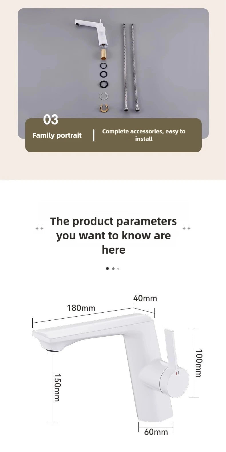 Modern Bathroom Sink Faucet Brass White Or Brushed