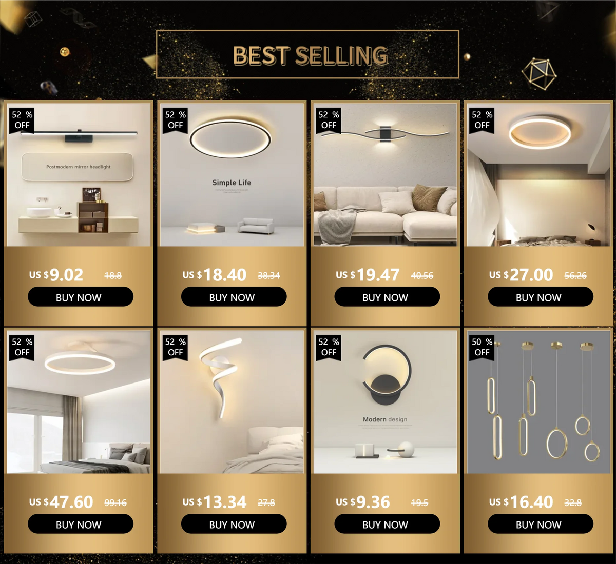 Modern Led Wall Light Bathroom Hardwares Wall Lamp