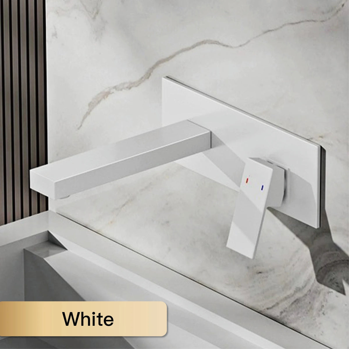 Luxury Brass Black Bathroom Simple Faucet Wall Mounted