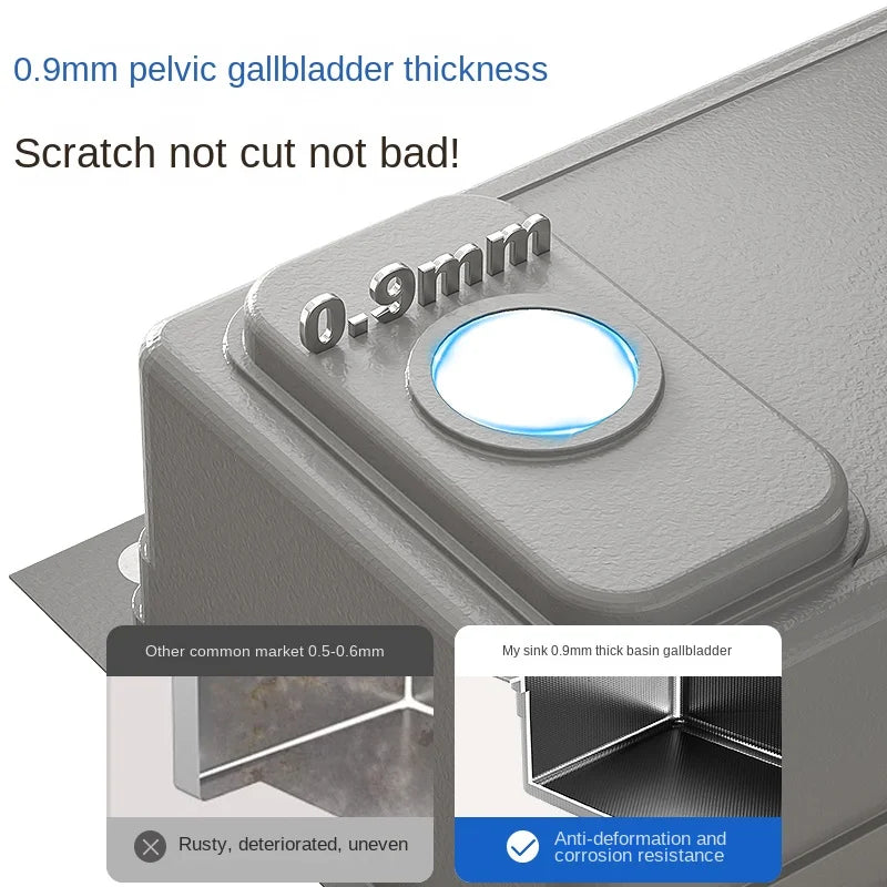 304 Stainless Steel Sink Black Large Slot Wash