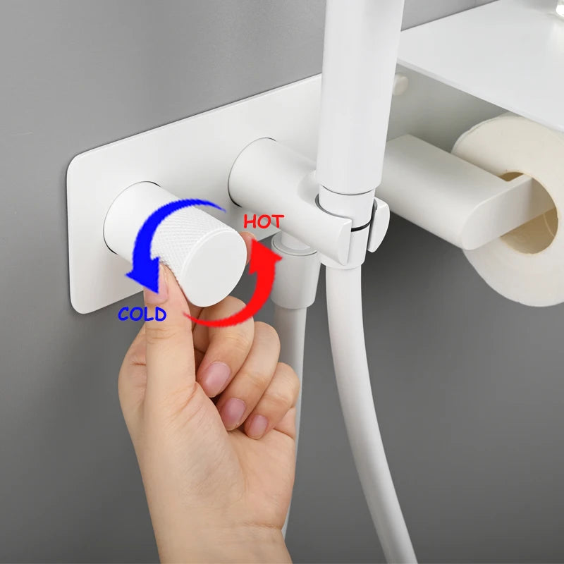 Brushed Rose Gold Bidet Sprayer Concealed Button Brass