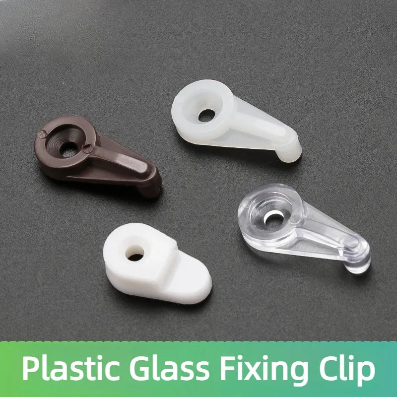 30 Sets Plastic Glass Retainer Clips Mirror Holder