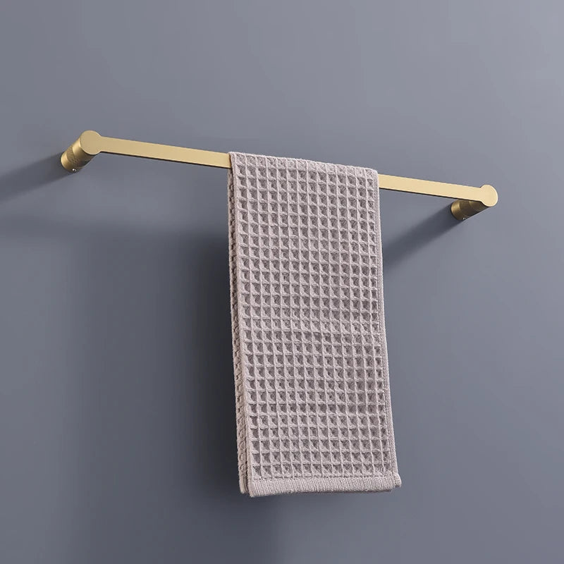 Brushed Gold Bathroom High Quality Brass Knurled Towel