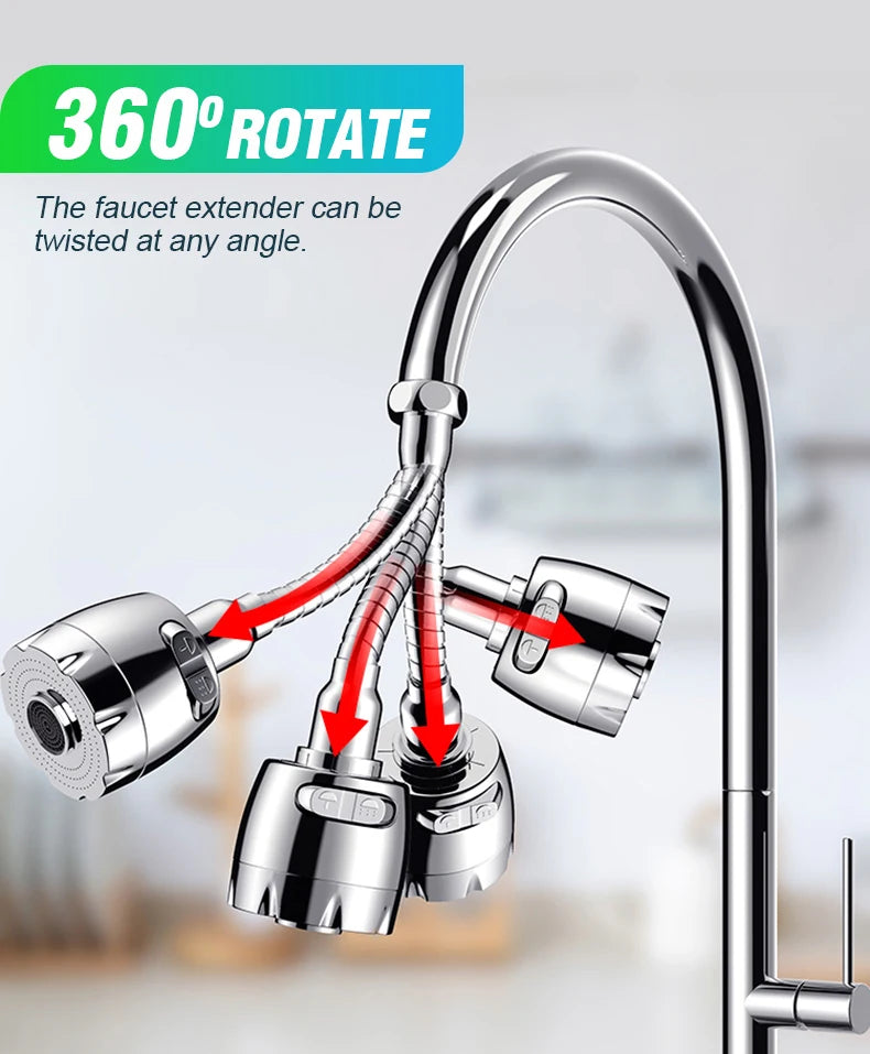 Faucet Extender 360 Degree Rotary Sink Faucet Bubbler