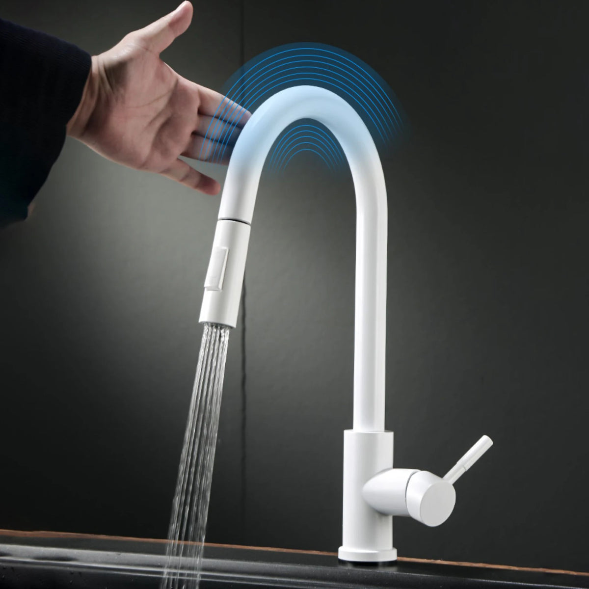 Smart Touch Sensor Sink Faucet Brushed Nickel Pull