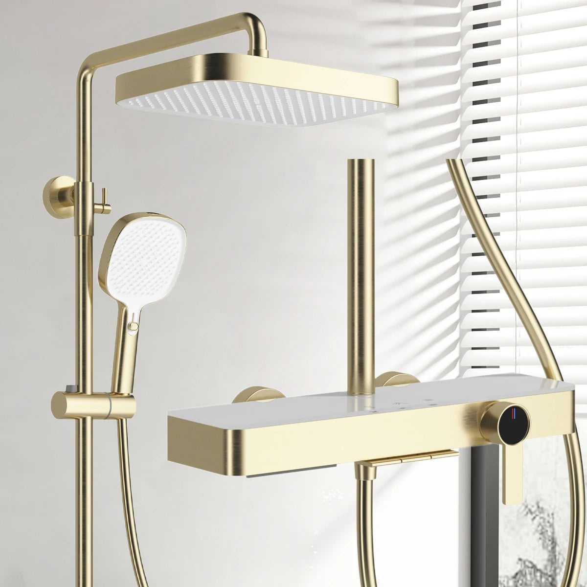 Cold Waterfall Piano Bathroom Shower 12 Inch Rain