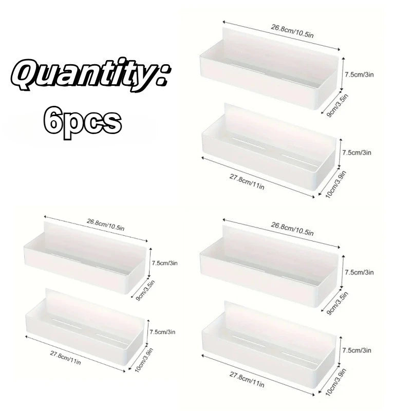 6pcs Magnetic Storage Rack Refrigerator/Washing Machine No-Drill