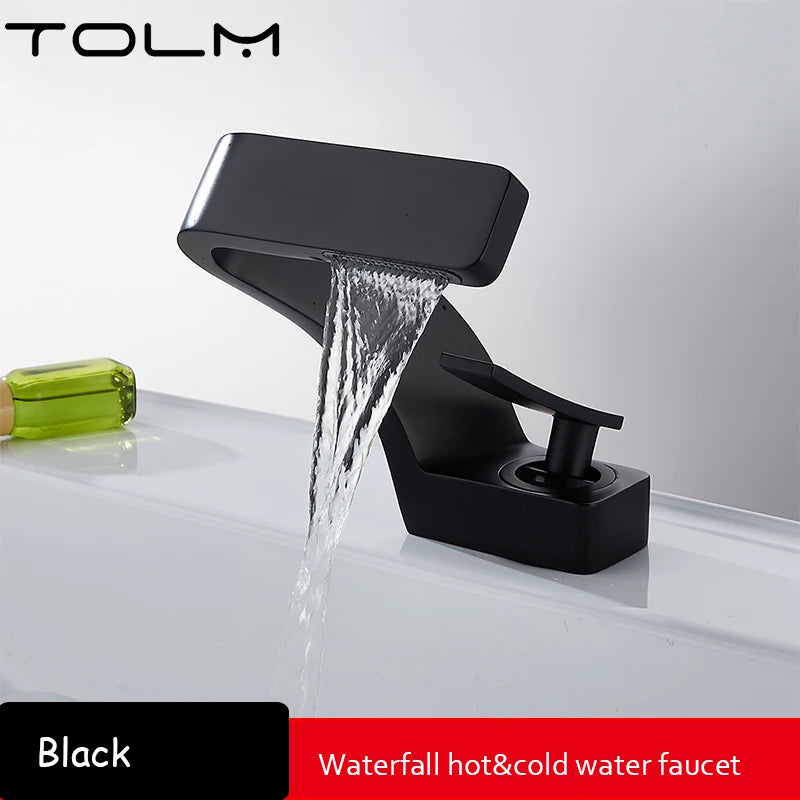 Tolm Basin Faucet Modern Bathroom Mixer Tap Orange