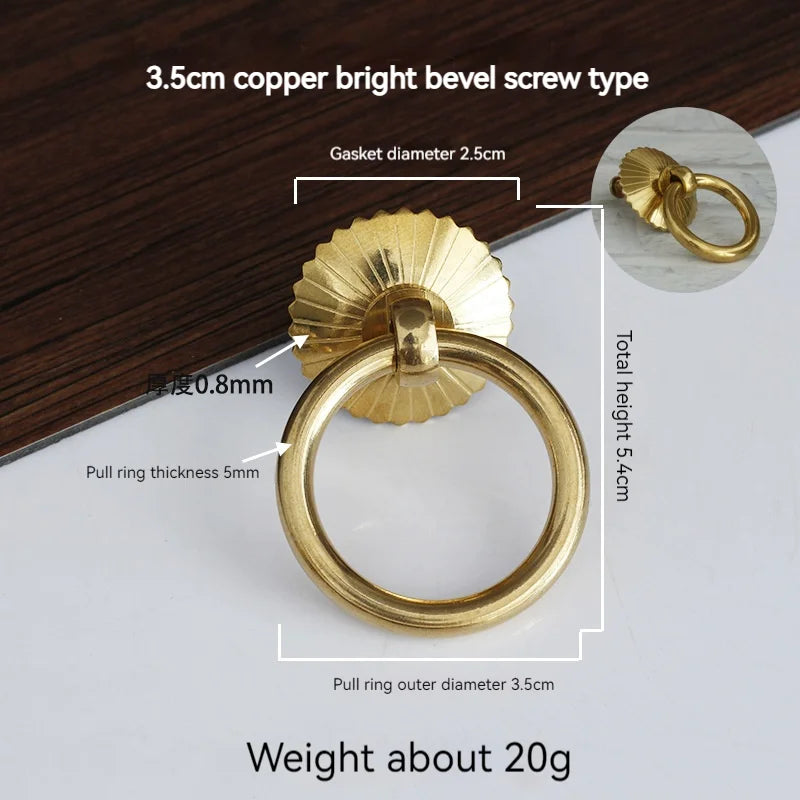 Chinese Medicine Cabinet Circular Ring Tea Can Pull