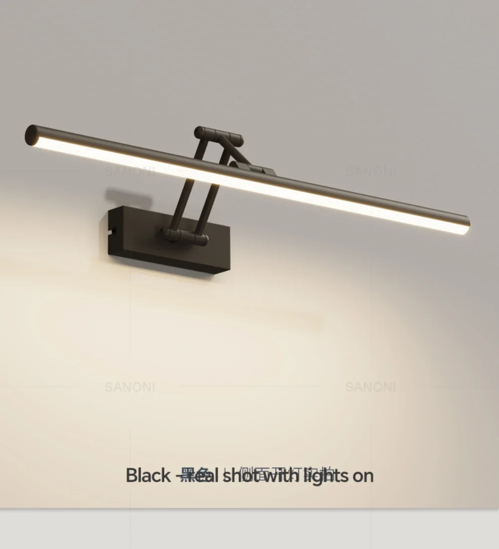Modern Led Wall Lamp Bathroom Mirror Lamp Retractable