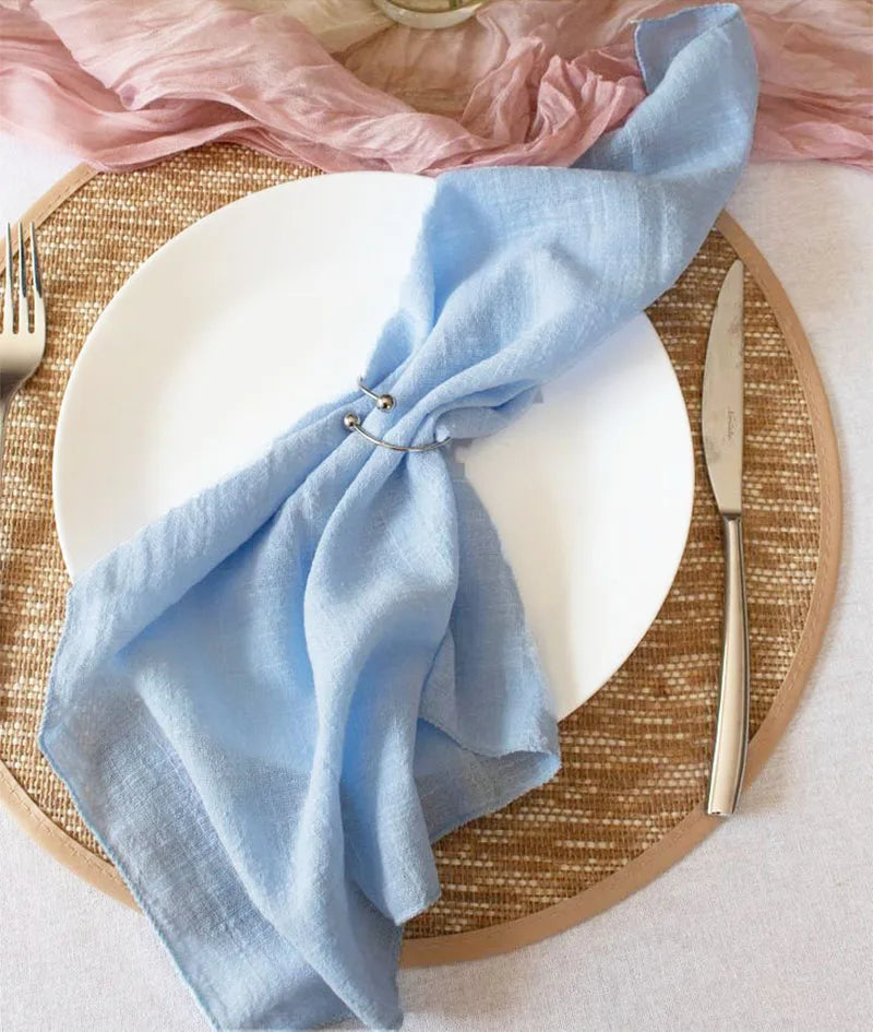 50pcs Handmade Gauze Napkins 30x30cm Cotton Cloth Napkins