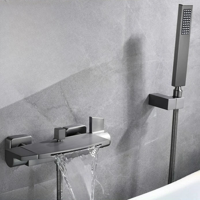 Brushed Gold Bath Shower Faucet Brass Bathtub Faucet