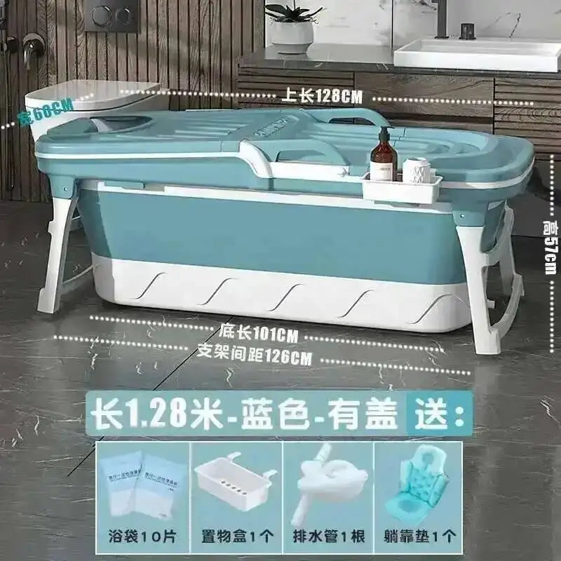 Tub Bathtubs Adult Folding Bathtub Foaming Simple Adult