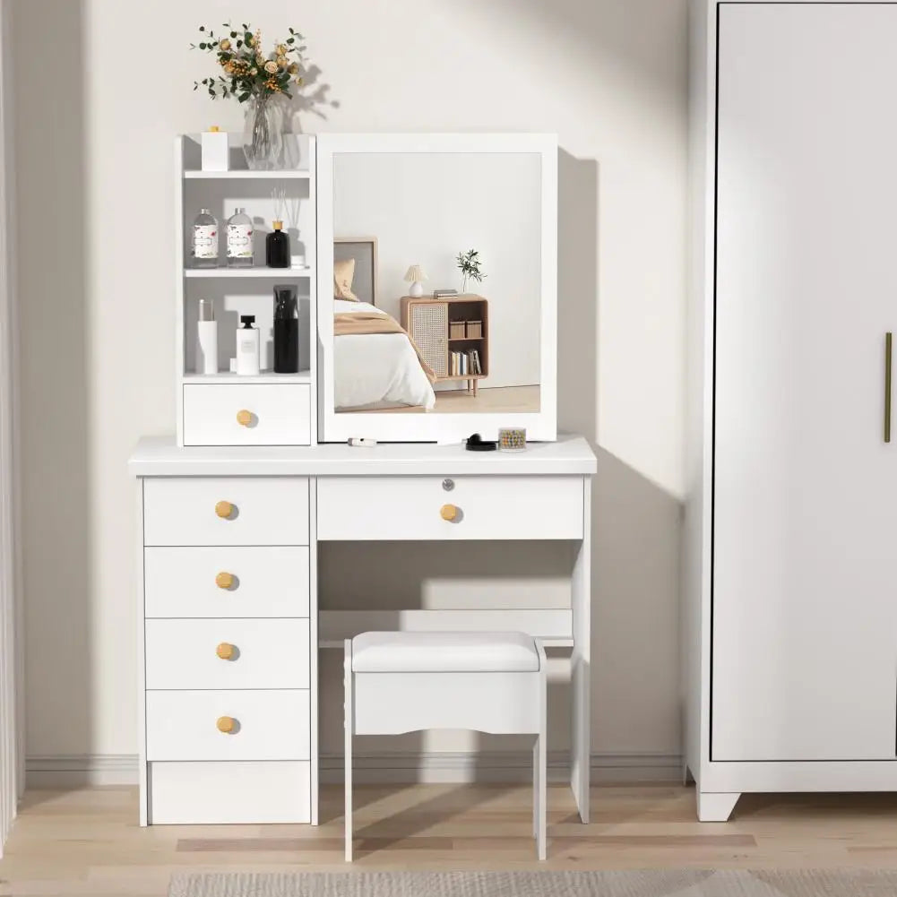 Makeup Vanities Vanity Desk Sliding Mirror Bedroom Dressing