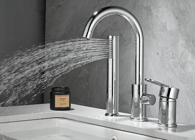 Bathroom Bathtub Shower Faucet Swivel Tub Spout Handhold