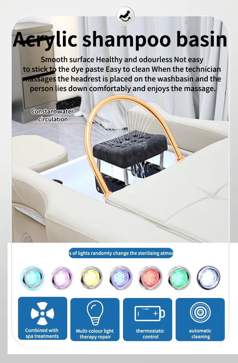 Modern Design Thai Massage Table Electric Shampoo Bed