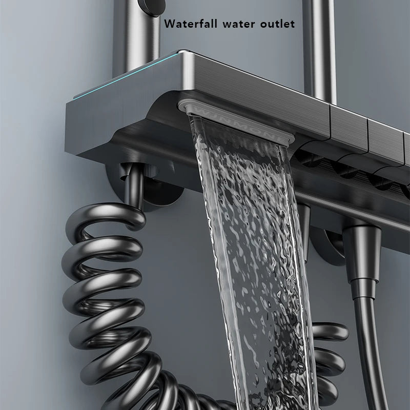 Modern Bathrooms Shower System Glass Panel Bathtub Rain