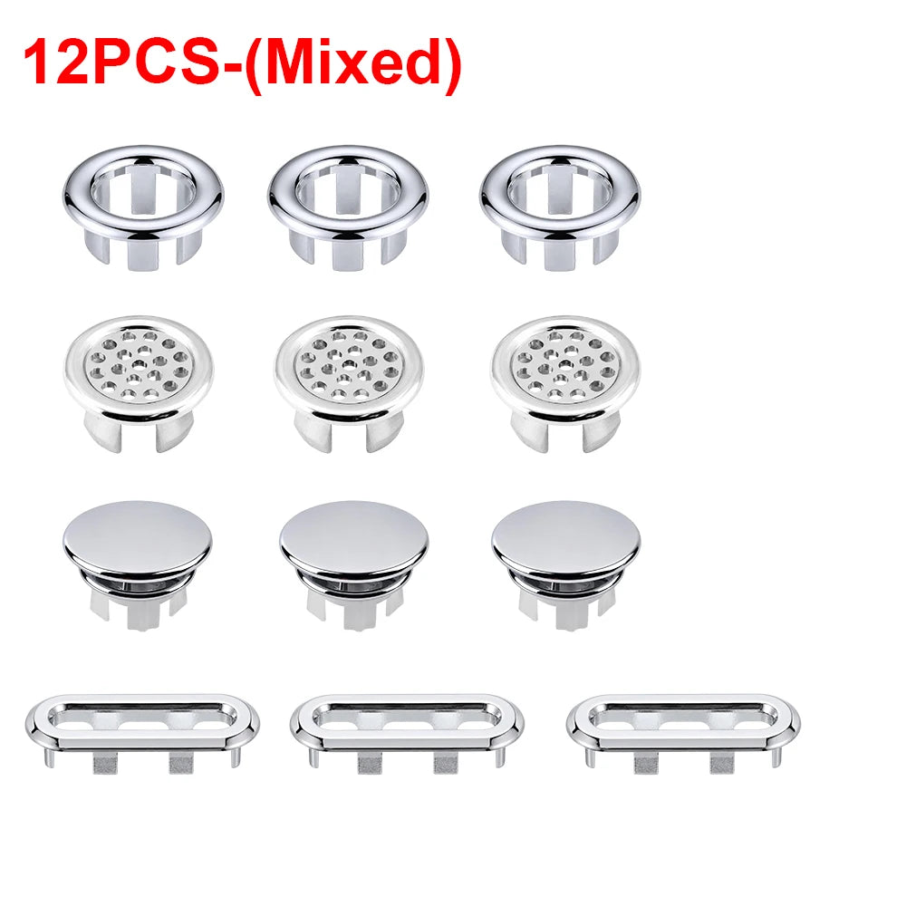 1-20pcs Round Basin Overflow Cap Sink Drain Cover