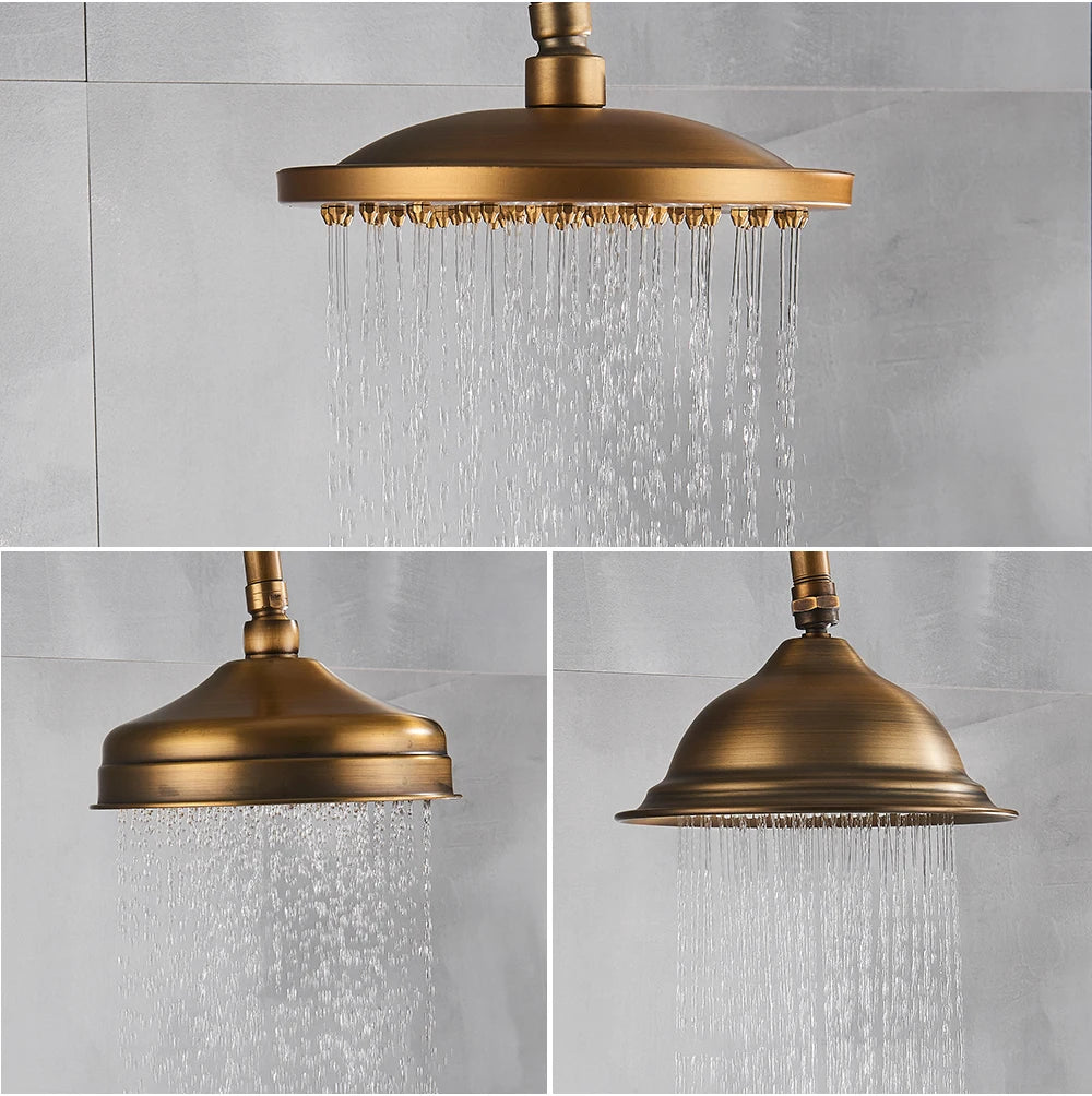 Golden Shower Bathroom Bath Shower Faucet Brass Swivel