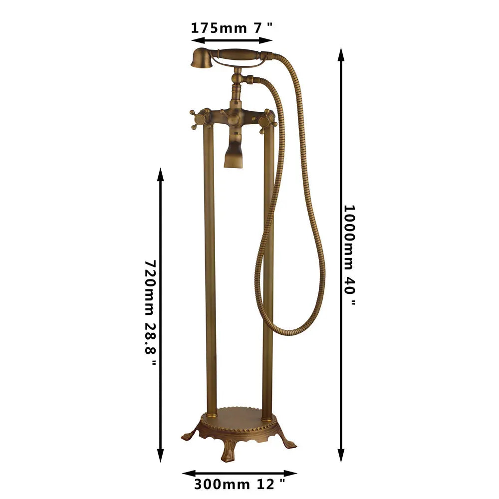 Kemaidi Freestanding Shower Faucet Bathtub Floor Mounted Tub