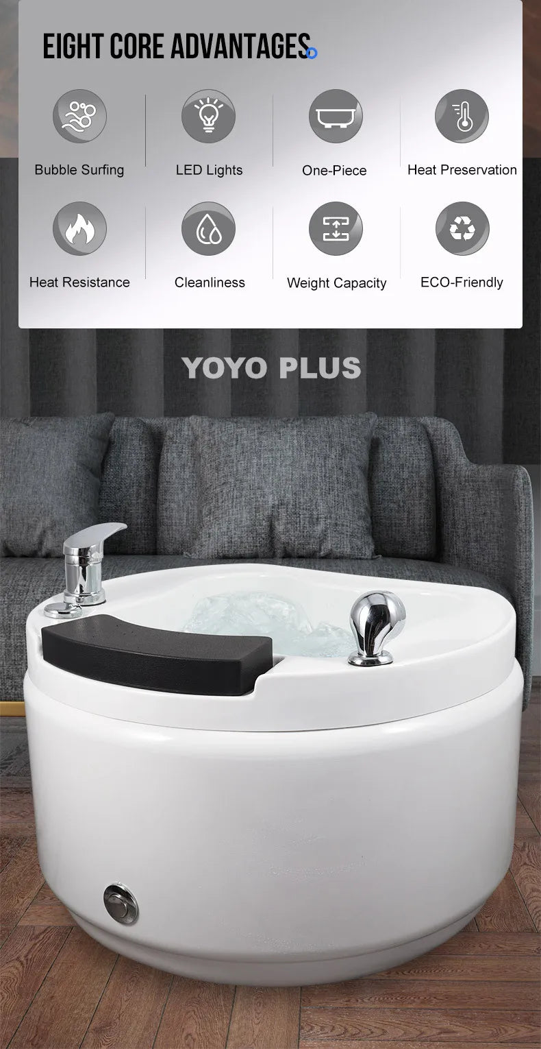 Acrylic Commercial Foot Basin Ceramic Foot Bath Basin