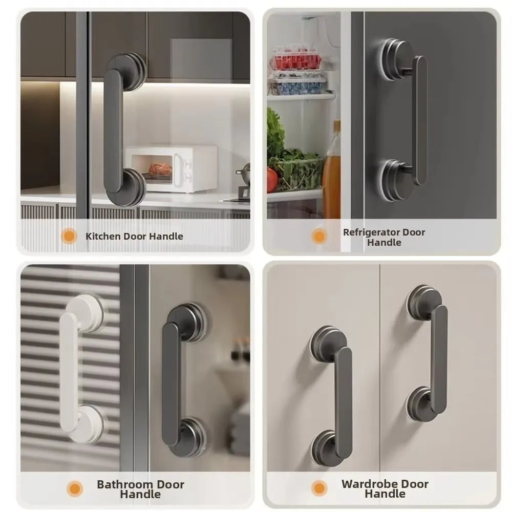 Waterproof Suction Cup Door Handle Reusable Anti-Slip Shower