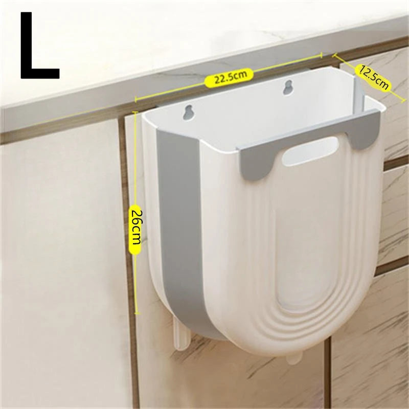 S/L Folding Hanging Trash Can Bathroom Cabinet Wall