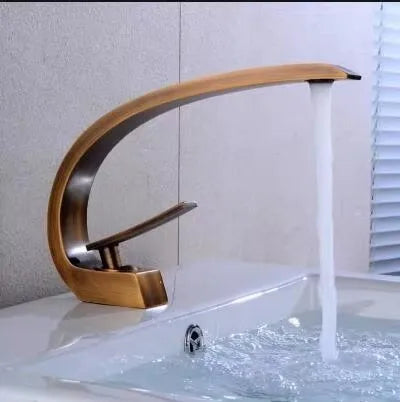 Tuqiu Basin Faucet Modern Bathroom Mixer Tap Black/Gold