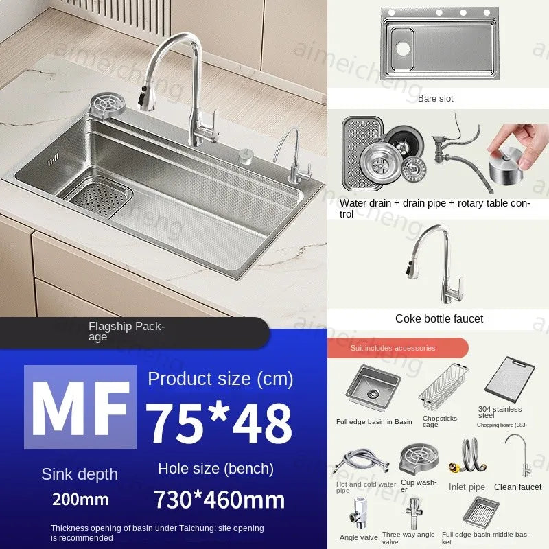 304 Stainless Steel Sink Silver Large Slot Wash